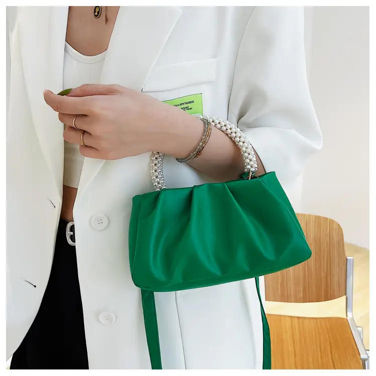 Green Pearl Handle Women's Shoulder Bag 2022 — feature 11
