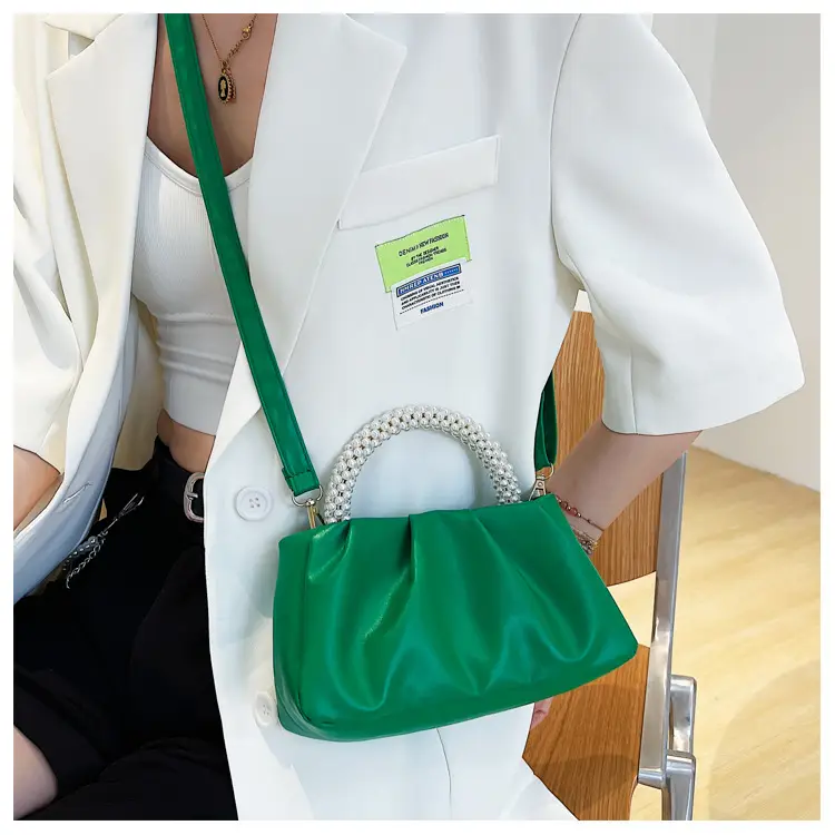 Green Pearl Handle Women's Shoulder Bag 2022 — feature 12
