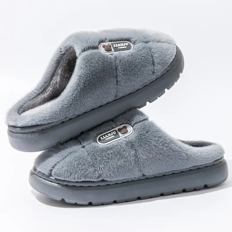 Chao Warm Cotton Slippers for Men Women Winter Indoor Plus Size - Image 9