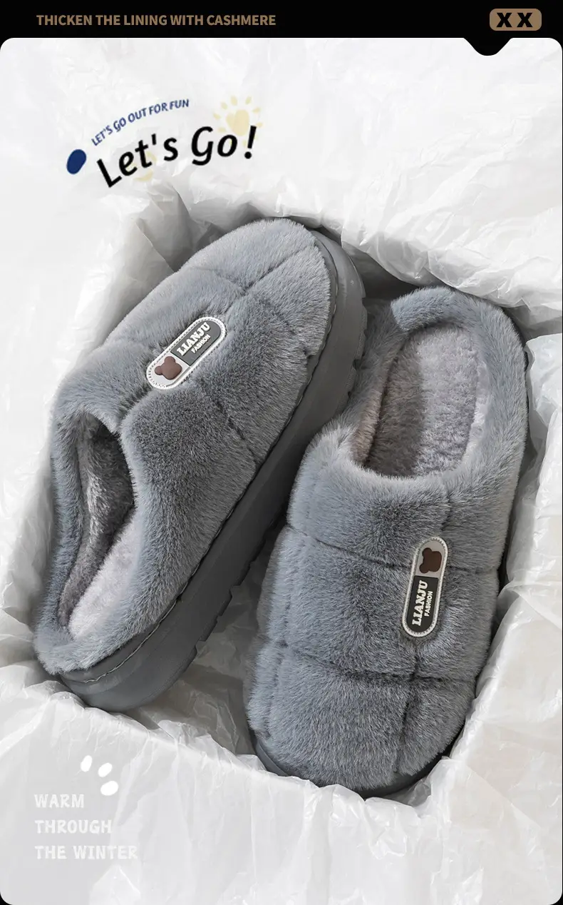 Chao Warm Cotton Slippers for Men Women Winter Indoor Plus Size — feature 10