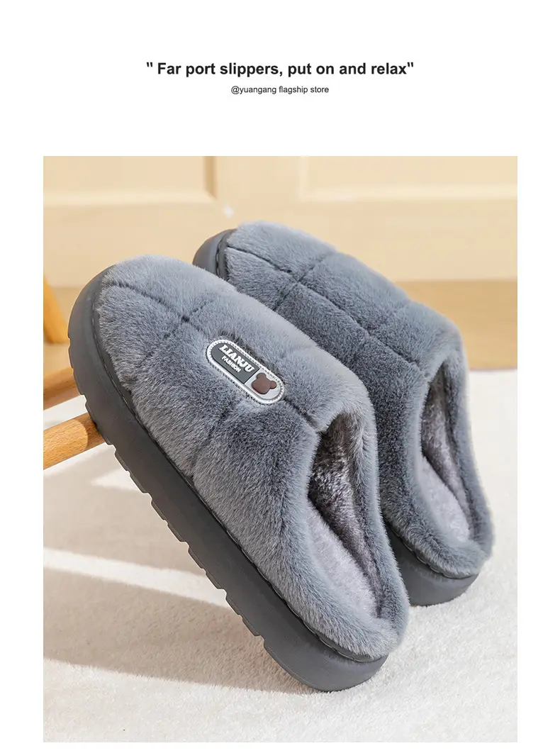 Chao Warm Cotton Slippers for Men Women Winter Indoor Plus Size — feature 13