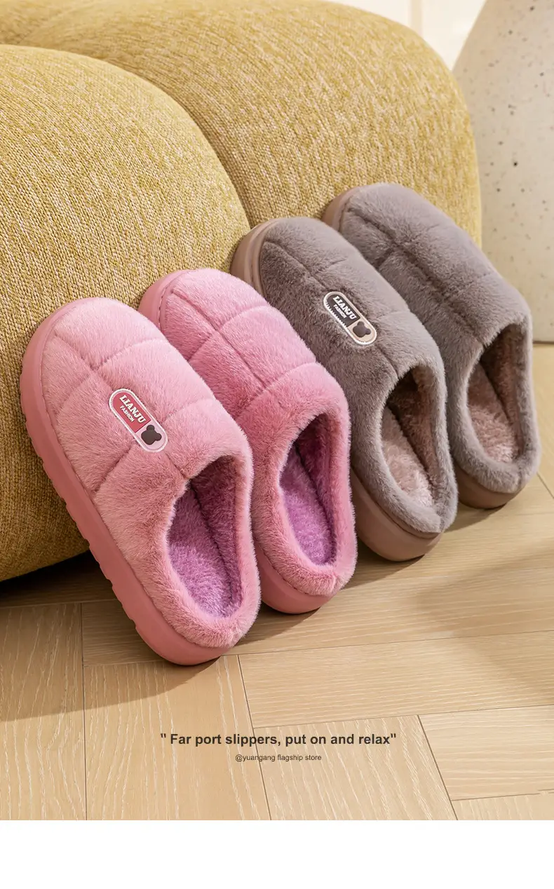 Chao Warm Cotton Slippers for Men Women Winter Indoor Plus Size — feature 15