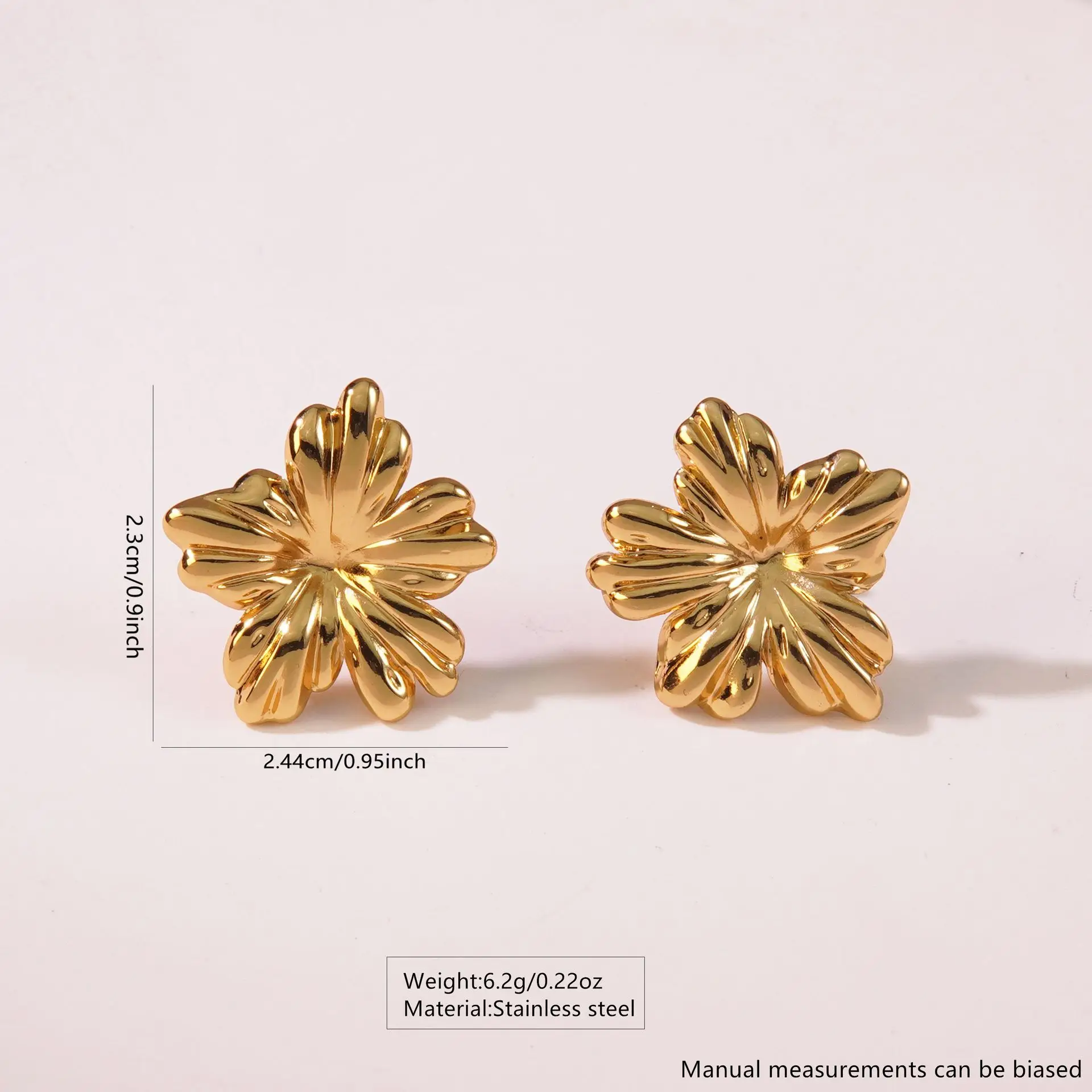 Titanium Flower Earrings for Women High Quality Silver — feature 7