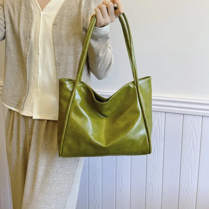 Women's Black Leather Shoulder Bag Large Capacity 2024 - Image 5