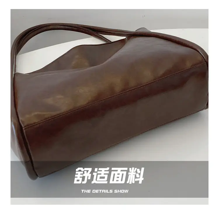 Women's Black Leather Shoulder Bag Large Capacity 2024 — feature 7