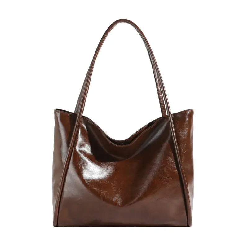 Women's Black Leather Shoulder Bag Large Capacity 2024 - Image 2