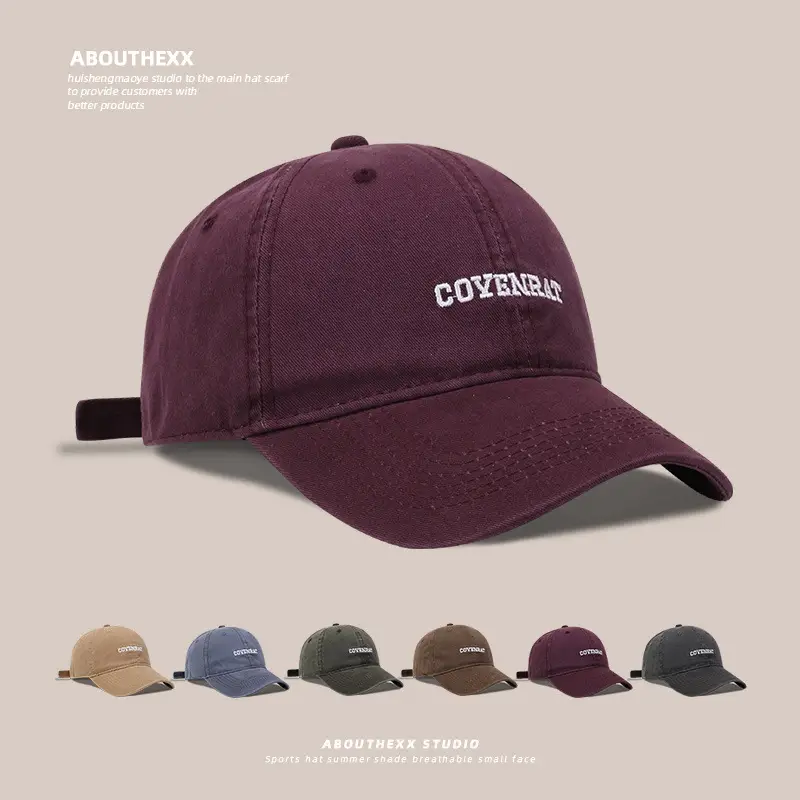 Men's Purple Embroidered Baseball Cap with Double Embroidery