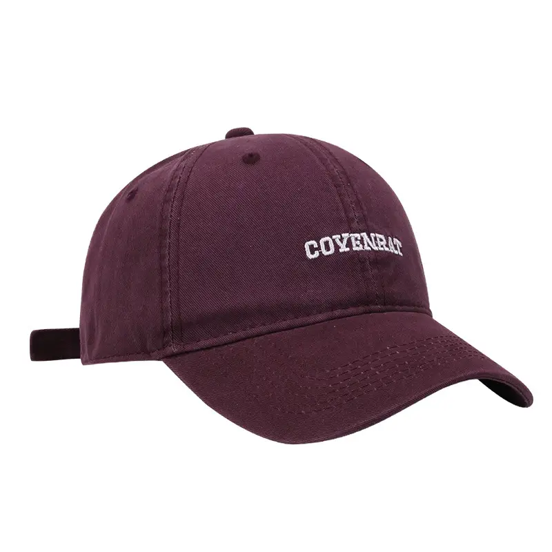 Men's Purple Embroidered Baseball Cap with Double Embroidery