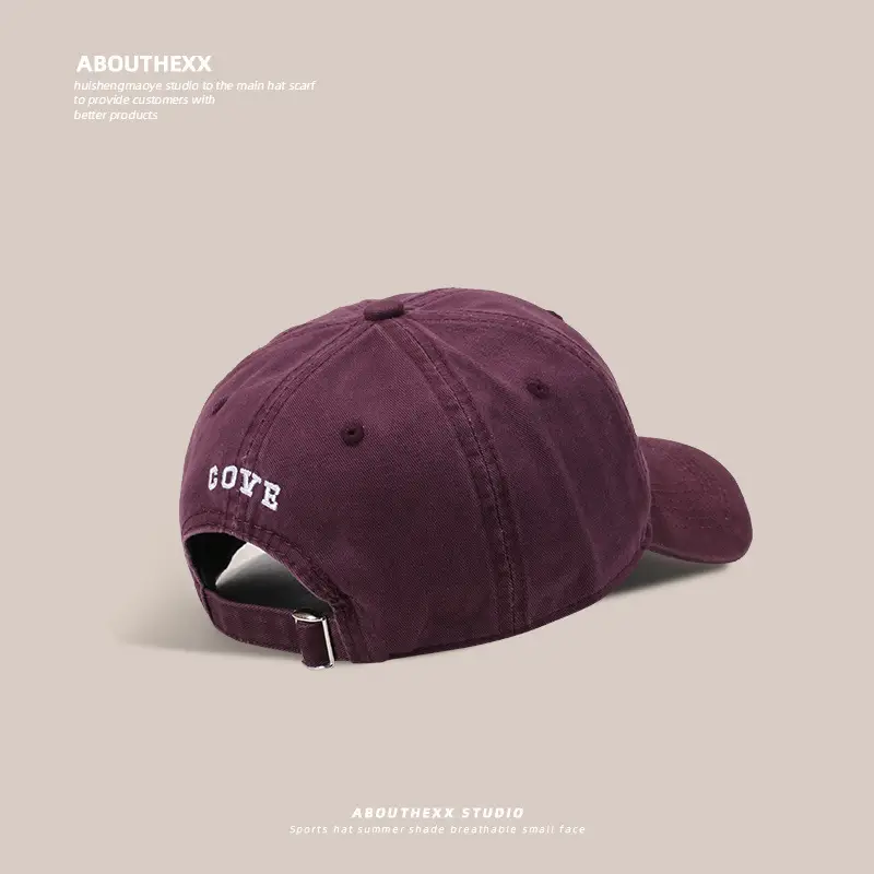 Men's Purple Embroidered Baseball Cap with Double Embroidery — feature 8