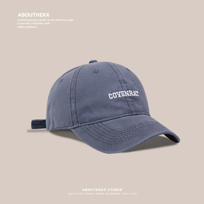 Men's Purple Embroidered Baseball Cap with Double Embroidery