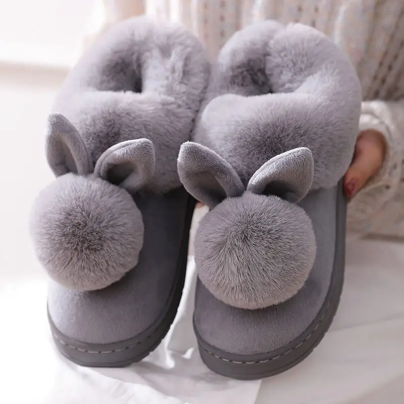 Pink Moon Shaped Women's Winter Slippers Thick Non-Slip - Image 11