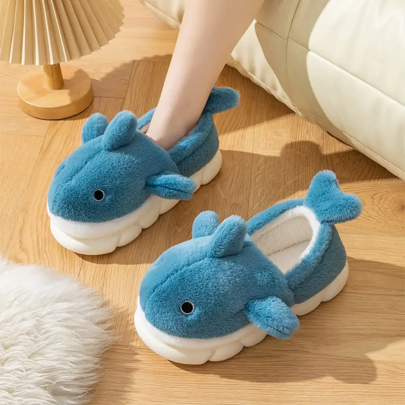 Pink Moon Shaped Women's Winter Slippers Thick Non-Slip - Image 12