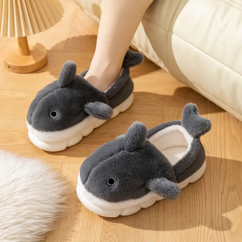 Pink Moon Shaped Women's Winter Slippers Thick Non-Slip - Image 14