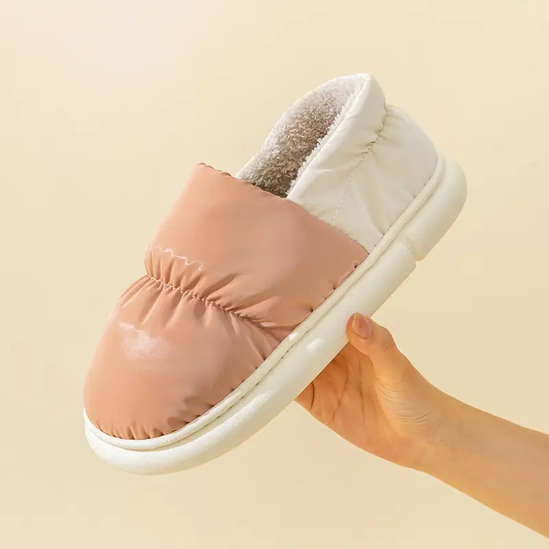 Pink Moon Shaped Women's Winter Slippers Thick Non-Slip - Image 15
