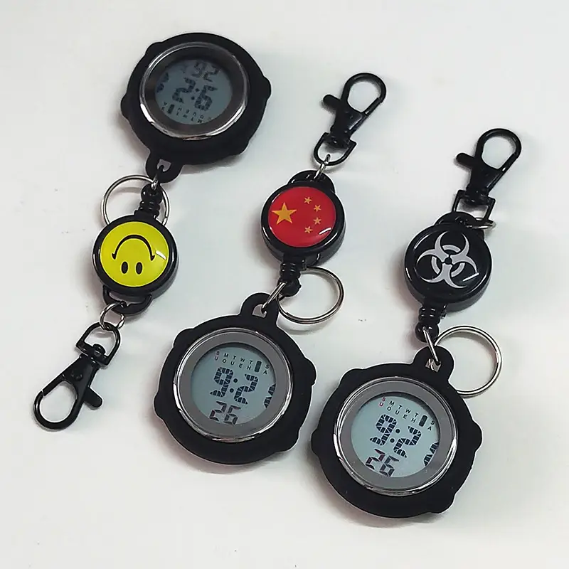 Mini Digital Keychain Watch with China Flag Design - Image 6