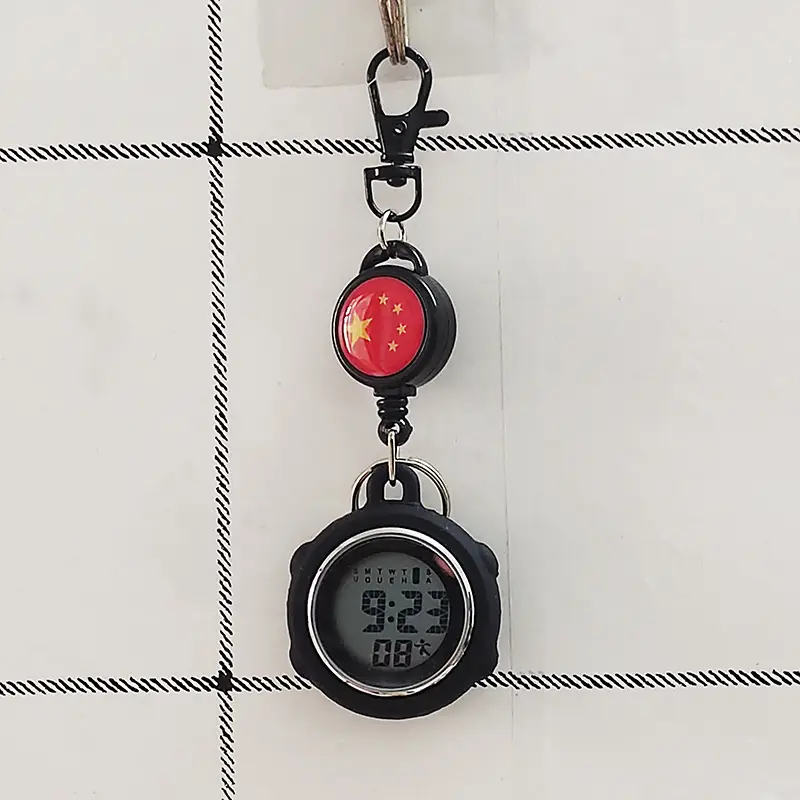 Mini Digital Keychain Watch with China Flag Design - Image 7