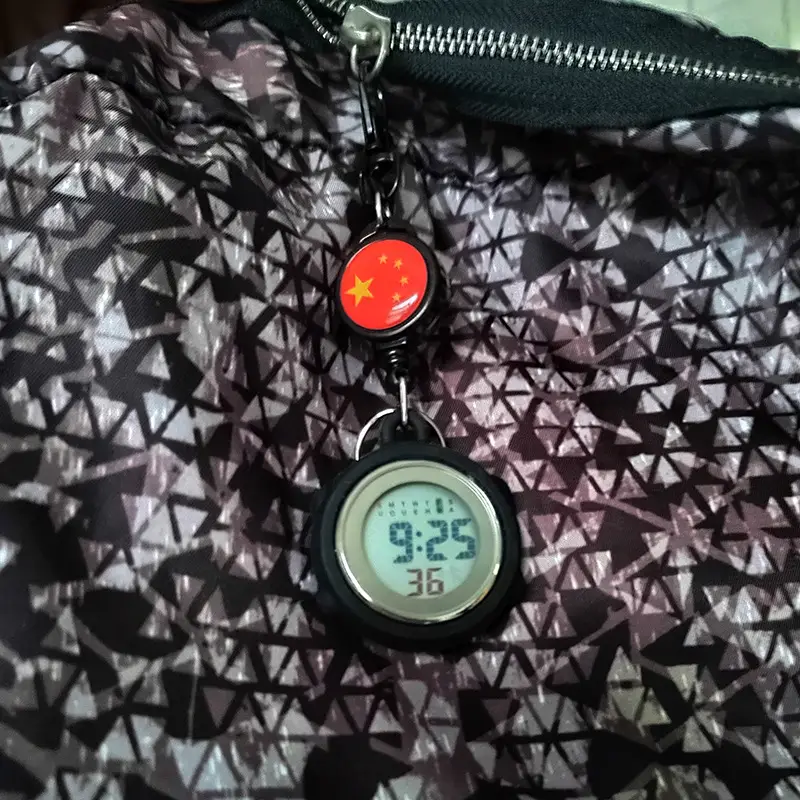 Mini Digital Keychain Watch with China Flag Design — feature 9