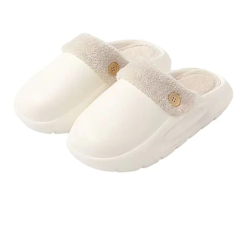 Waterproof Cotton Slippers Men's Autumn and Winter Explosions Indoor Warm fleece-lined Non-slip Outer Wear Thick Bottom Fashionable Couple Slippers - Image 20