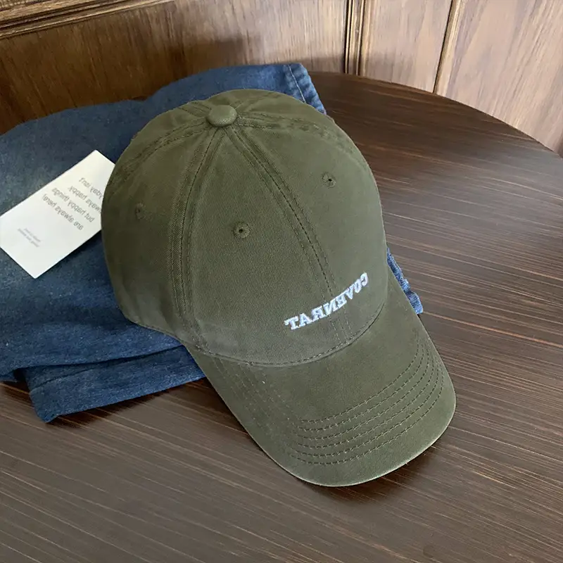 Korean Style Vintage Embroidered Baseball Cap Women Autumn Winter Wide Brim Big Face Big Head Wai Hat Face Small Cap - Image 4