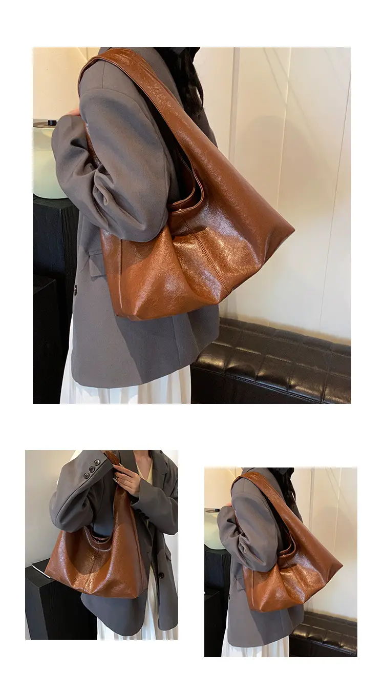 Large Capacity Women's White Textured Shoulder Bag — feature 22