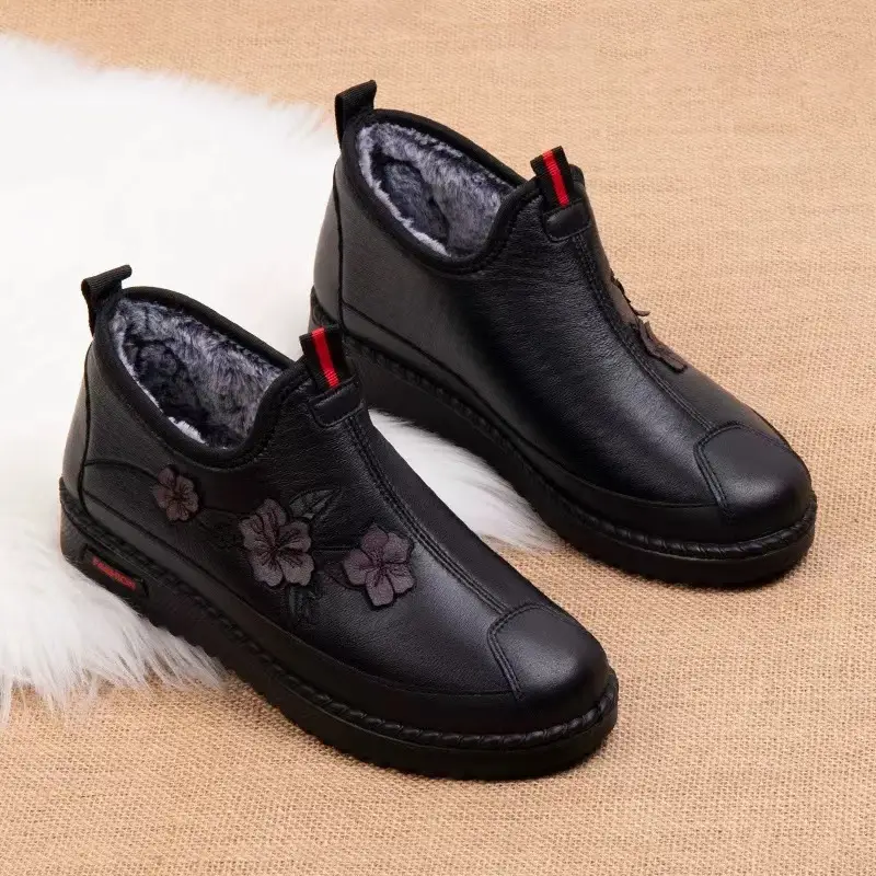 Mom's Shoes, Winter Fleece-Lined Shoes, Women's Cotton Shoes, Non-Slip and Warm, Elderly Women's Shoes, Winter Fleece-Lined, Non-Slip — feature 11
