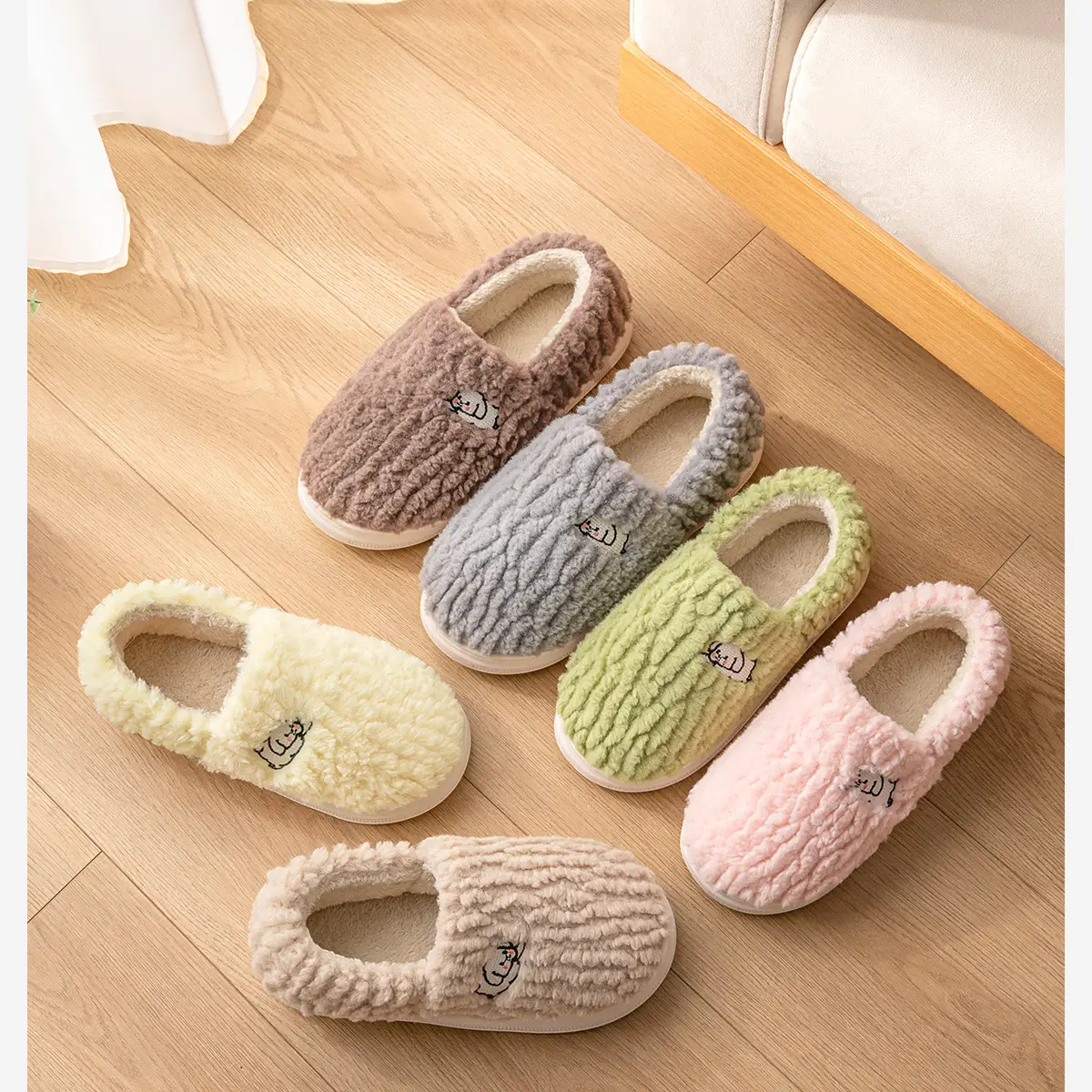 Women Winter Cotton Slippers with Heel 2025 Warm Fleece Lined — feature 21