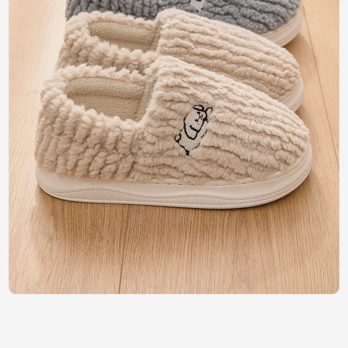 Women Winter Cotton Slippers with Heel 2025 Warm Fleece Lined — feature 6
