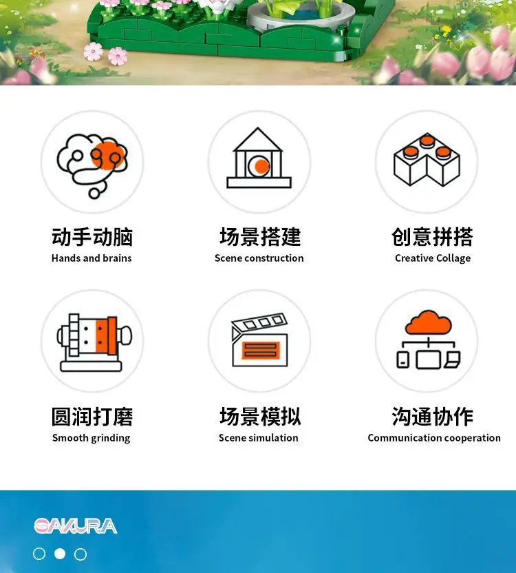 [Manufacturer Wholesale] Assembled Building Blocks Sakura Tree House Fairy Guanghan Palace Large Assembly Set for Girls — feature 4