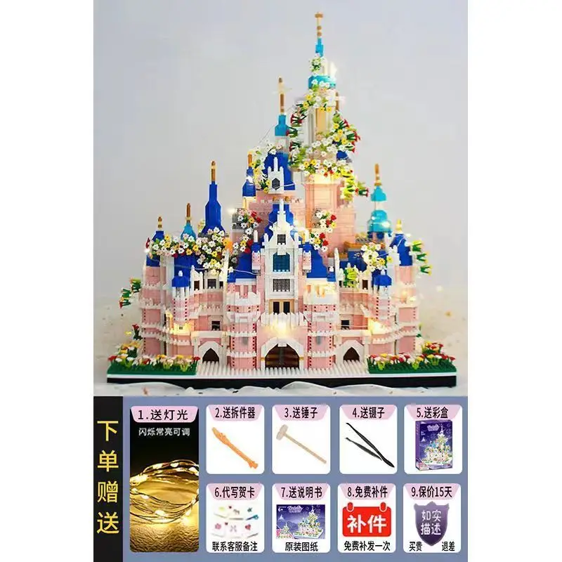 [Manufacturer Wholesale] Assembled Building Blocks Sakura Tree House Fairy Guanghan Palace Large Assembly Set for Girls - Image 10