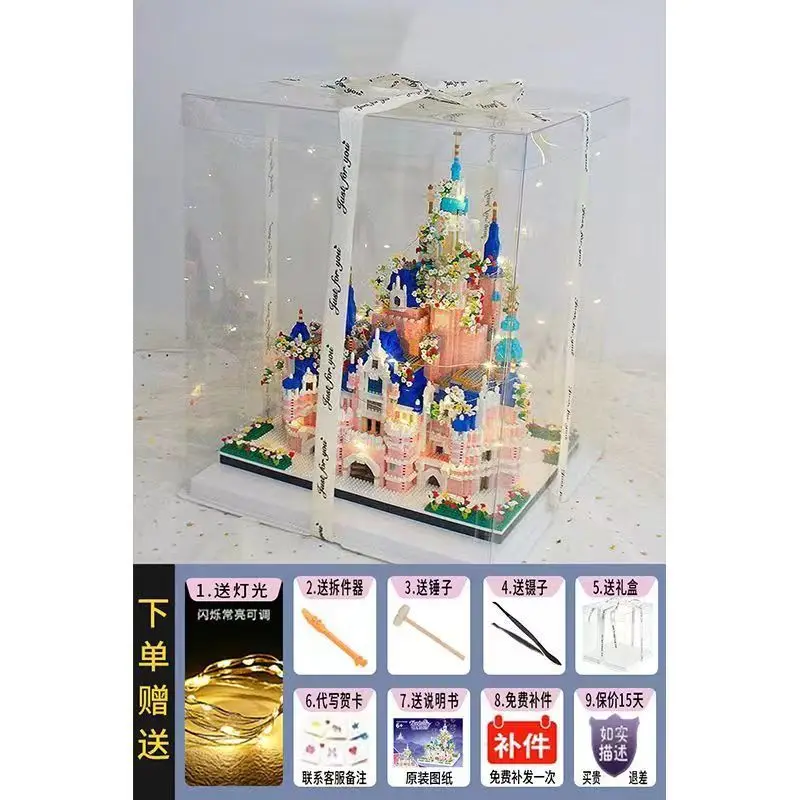 [Manufacturer Wholesale] Assembled Building Blocks Sakura Tree House Fairy Guanghan Palace Large Assembly Set for Girls - Image 11