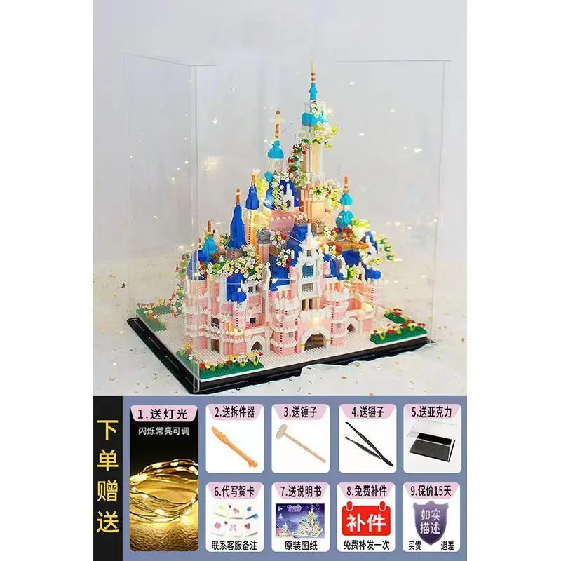 [Manufacturer Wholesale] Assembled Building Blocks Sakura Tree House Fairy Guanghan Palace Large Assembly Set for Girls - Image 12