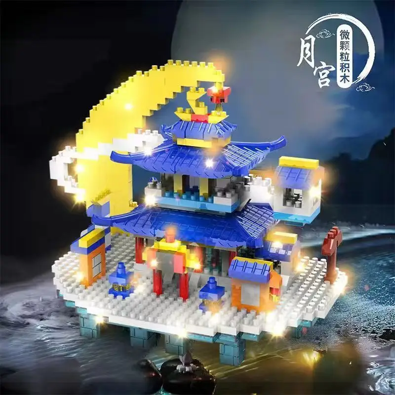 [Manufacturer Wholesale] Assembled Building Blocks Sakura Tree House Fairy Guanghan Palace Large Assembly Set for Girls - Image 5