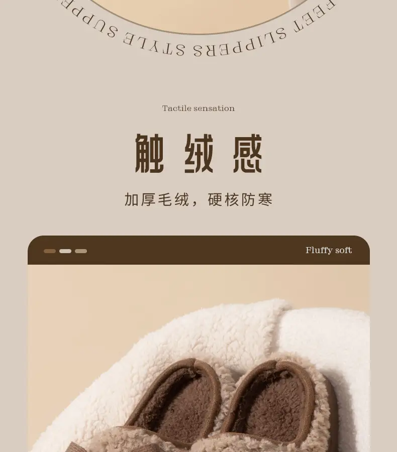 Women's Bow Cotton Slippers Fleece Lined Warm Winter Indoor Non-Slip — feature 5