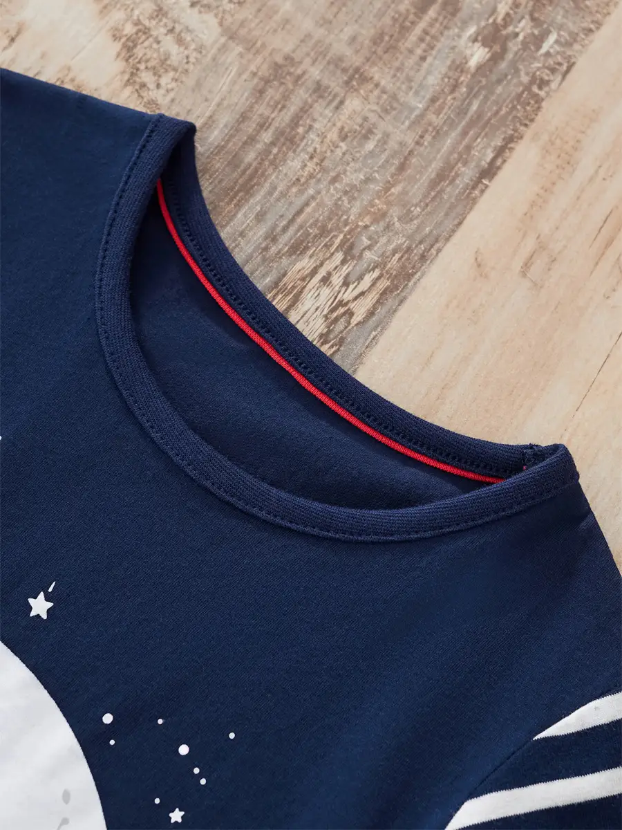 Blue Striped Long Sleeve T-Shirt for Boys Winter - Image 3