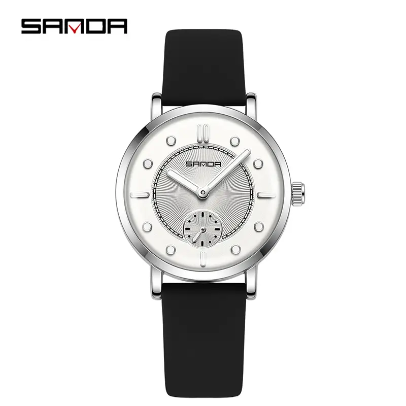 Sanda Women's Luminous Silicone Watch Brown - Image 4