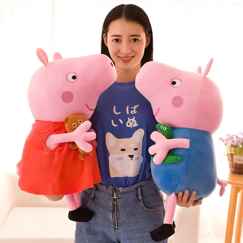 Paige Doll George Plush Toy Cute Cartoon Pig Doll Dinosaur Teddy Bear Pillow Gifts for Boys and Girls