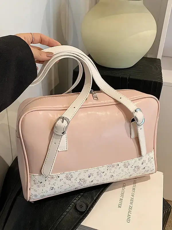 New Niche Blue Patchwork Shoulder Bag for Women - Image 5