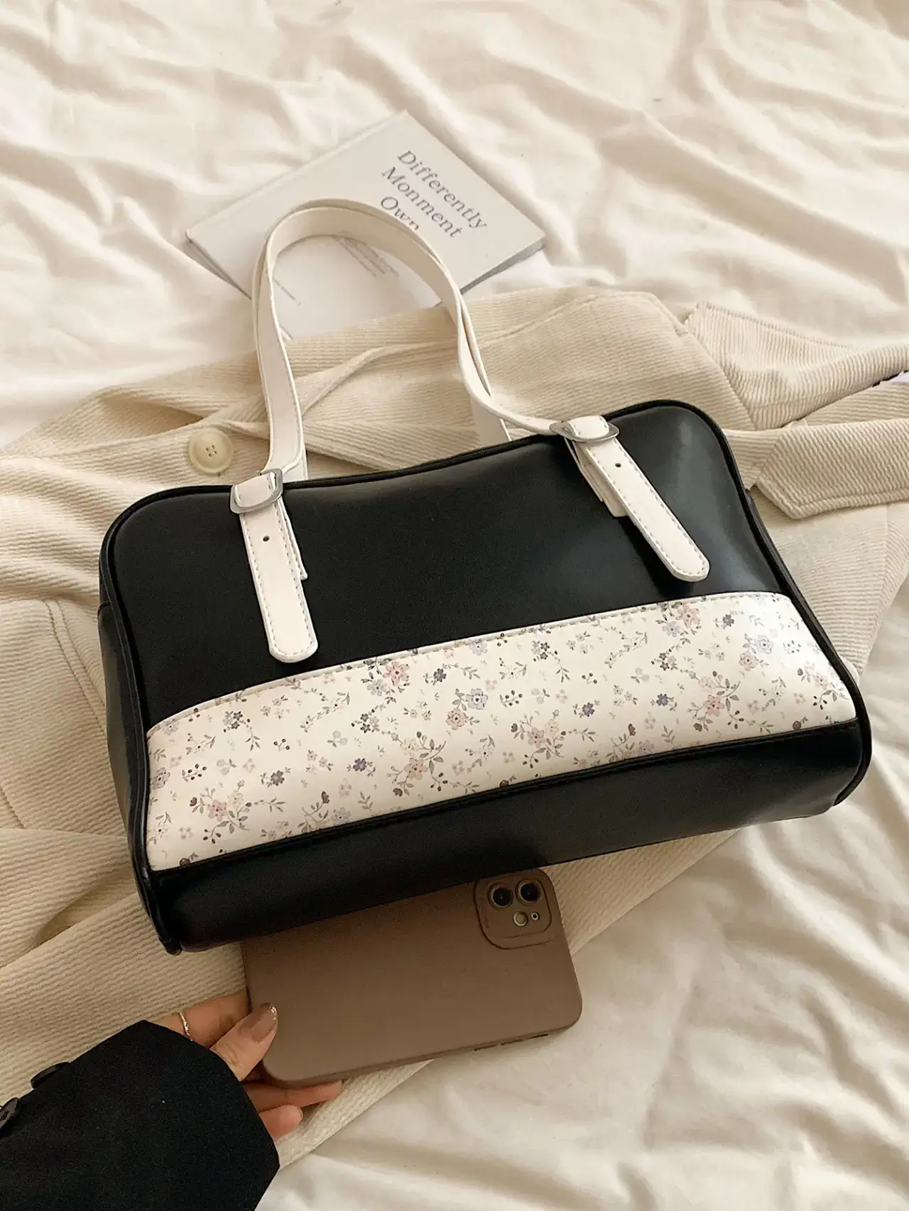 New Niche Blue Patchwork Shoulder Bag for Women - Image 8