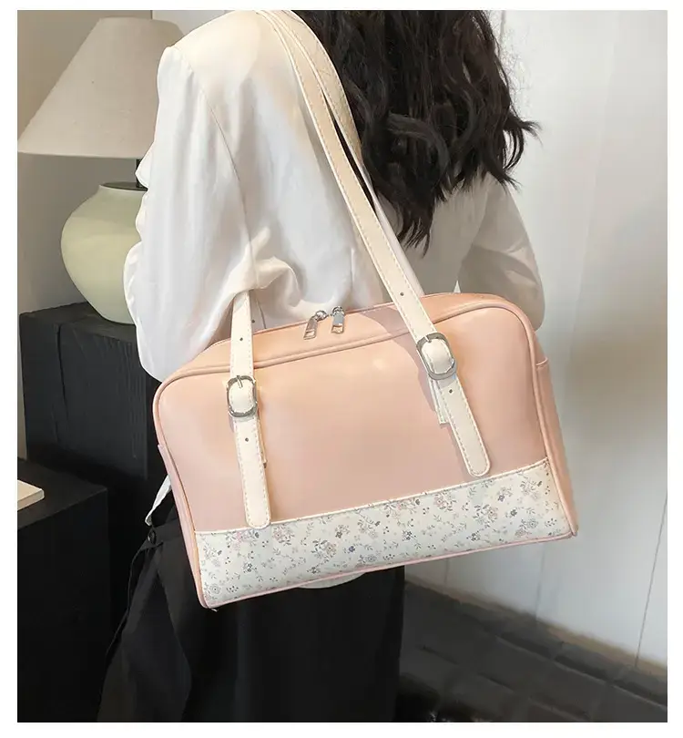 New Niche Blue Patchwork Shoulder Bag for Women — feature 1