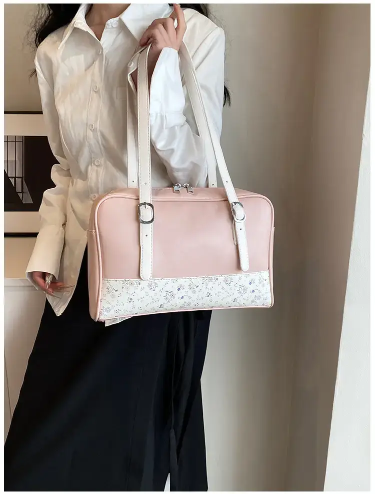 New Niche Blue Patchwork Shoulder Bag for Women — feature 12