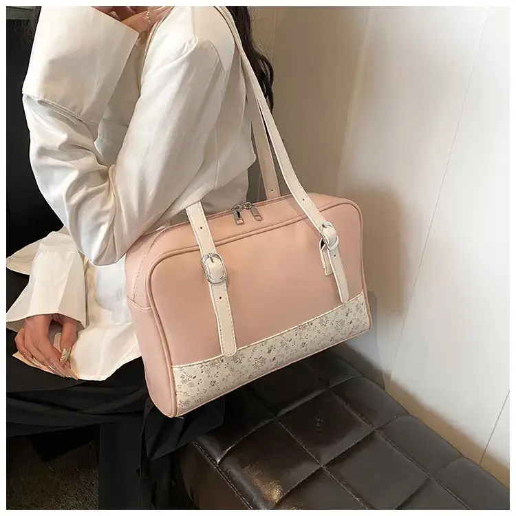 New Niche Blue Patchwork Shoulder Bag for Women — feature 14