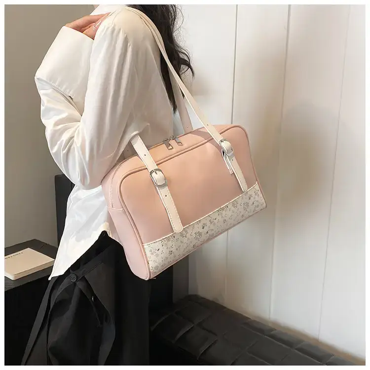 New Niche Blue Patchwork Shoulder Bag for Women — feature 15