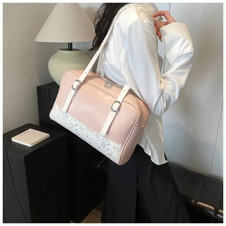 New Niche Blue Patchwork Shoulder Bag for Women — feature 16