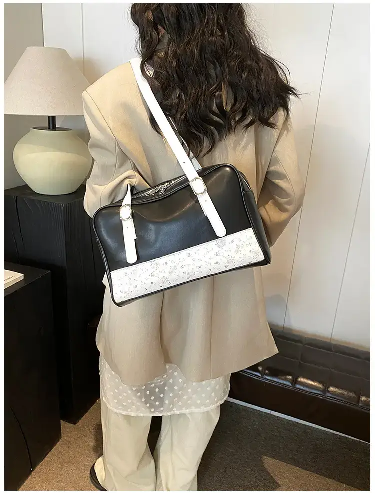 New Niche Blue Patchwork Shoulder Bag for Women — feature 20