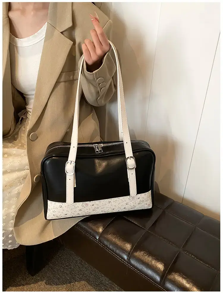 New Niche Blue Patchwork Shoulder Bag for Women — feature 23
