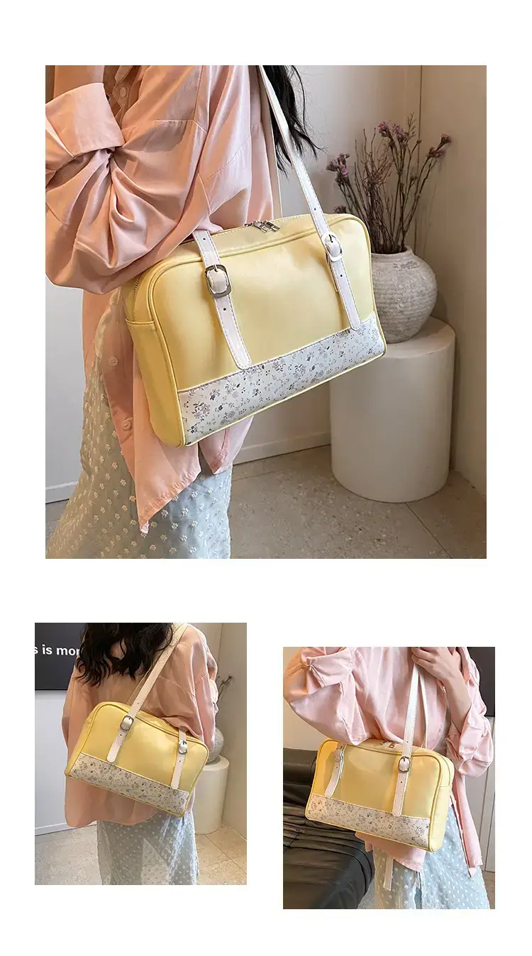 New Niche Blue Patchwork Shoulder Bag for Women — feature 3