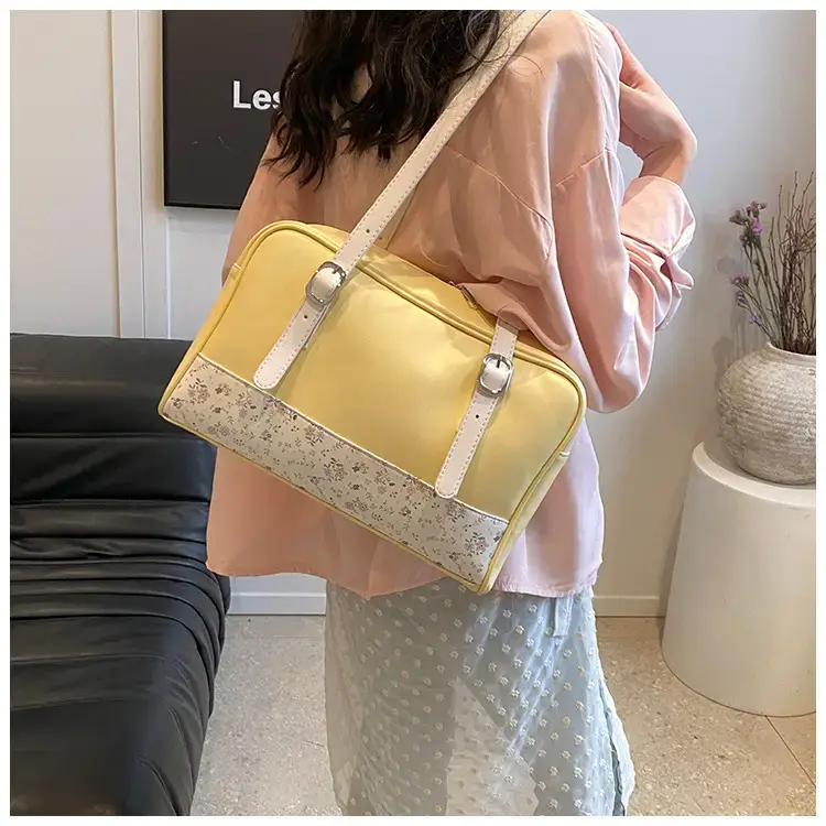 New Niche Blue Patchwork Shoulder Bag for Women — feature 30