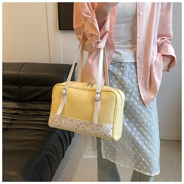 New Niche Blue Patchwork Shoulder Bag for Women — feature 35