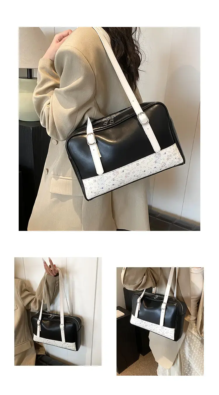 New Niche Blue Patchwork Shoulder Bag for Women — feature 5