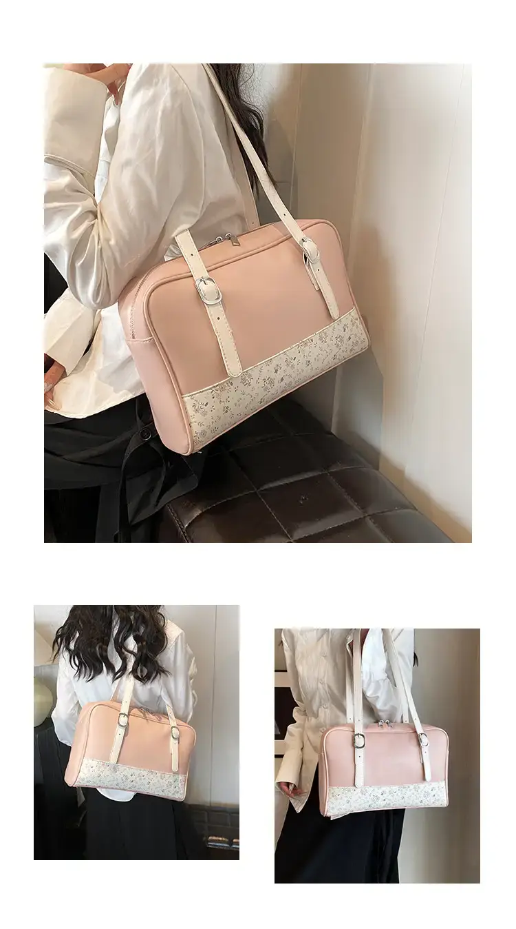 New Niche Blue Patchwork Shoulder Bag for Women — feature 6